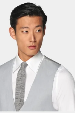 SUITSUPPLY Weste Hellgrau-Männlich Anzugwesten