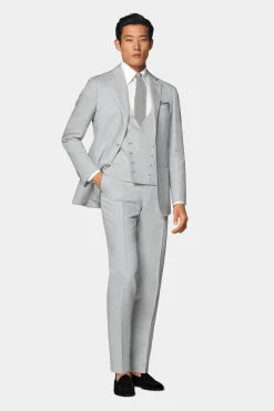 SUITSUPPLY Weste Hellgrau-Männlich Anzugwesten