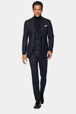 SUITSUPPLY Weste Navy-Männlich Anzugwesten