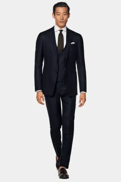 SUITSUPPLY Weste Navy-Männlich Anzugwesten