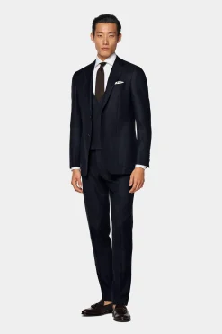 SUITSUPPLY Weste Navy-Männlich Anzugwesten