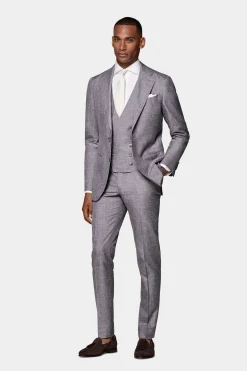 SUITSUPPLY Weste Purpur-Männlich Anzugwesten