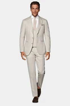 SUITSUPPLY Weste Sandfarben-Männlich Anzugwesten