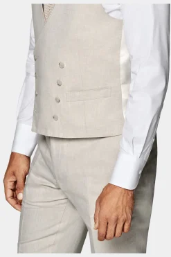 SUITSUPPLY Weste Sandfarben-Männlich Anzugwesten