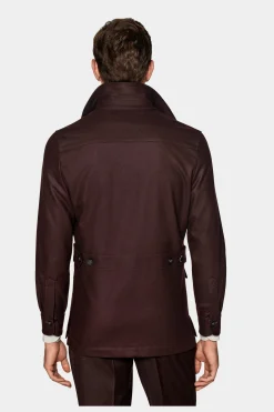 SUITSUPPLY William Hemd-Sakko Burgunderrot-Männlich Hemd-Sakkos