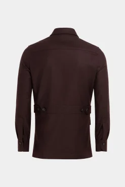 SUITSUPPLY William Hemd-Sakko Burgunderrot-Männlich Hemd-Sakkos