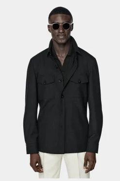 SUITSUPPLY William Hemd-Sakko Dunkelgrau-Männlich Hemd-Sakkos