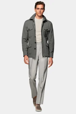SUITSUPPLY William Hemd-Sakko Grau-Männlich Hemd-Sakkos