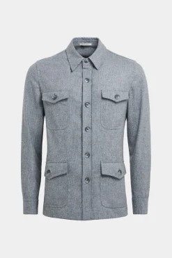 SUITSUPPLY William Hemd-Sakko Hellgrau-Männlich Hemd-Sakkos