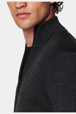 SUITSUPPLY Zip-Cardigan Dunkelgrau-Männlich Cardigans & Troyer