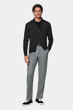 SUITSUPPLY Zip-Cardigan Dunkelgrau-Männlich Cardigans & Troyer