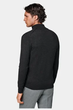SUITSUPPLY Zip-Cardigan Dunkelgrau-Männlich Cardigans & Troyer