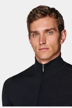 SUITSUPPLY Zip-Cardigan Navy-Männlich Cardigans & Troyer