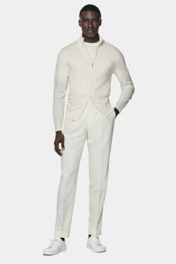 SUITSUPPLY Zip-Cardigan Off-White-Männlich Cardigans & Troyer