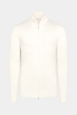 SUITSUPPLY Zip-Cardigan Off-White-Männlich Cardigans & Troyer
